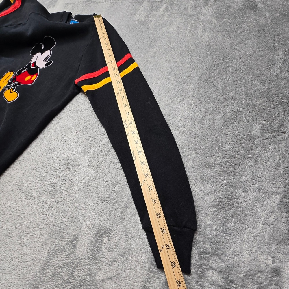 Vintage Disney Character Fashions Mickey Mouse Sweatshirt Medium Black Striped - Picture 8 of 13